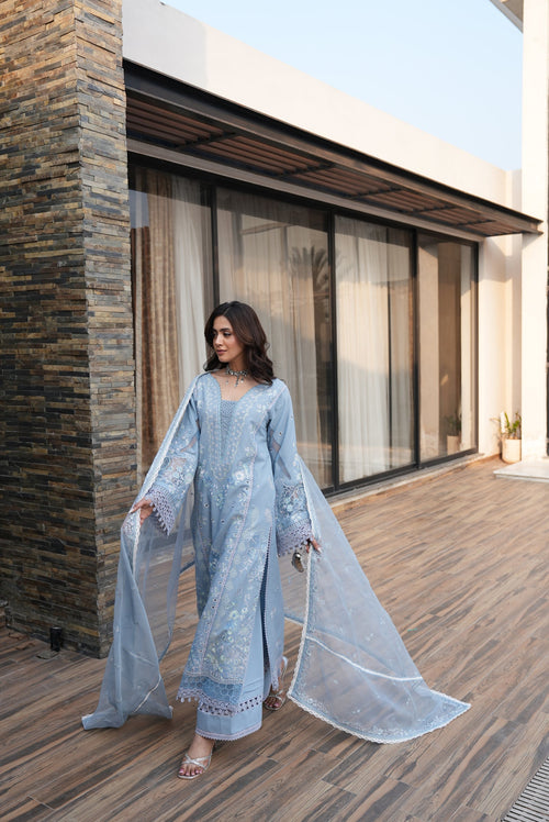 AYLIN LUXURY LAWN '26 - BLUEBELL GRACE - (AYL-0017)