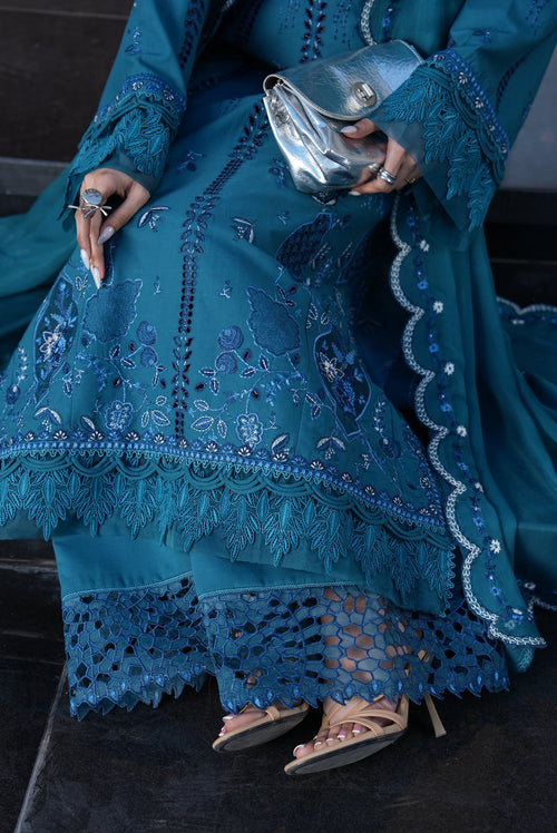 AYLIN LUXURY LAWN '26 - TEAL LOTUS - ( AYL-0019 )