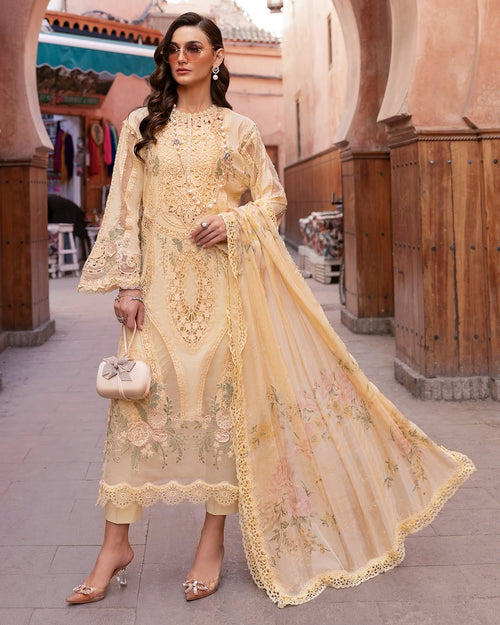3 Piece Stitched Embroidered Organza Suit (MRB-0033)