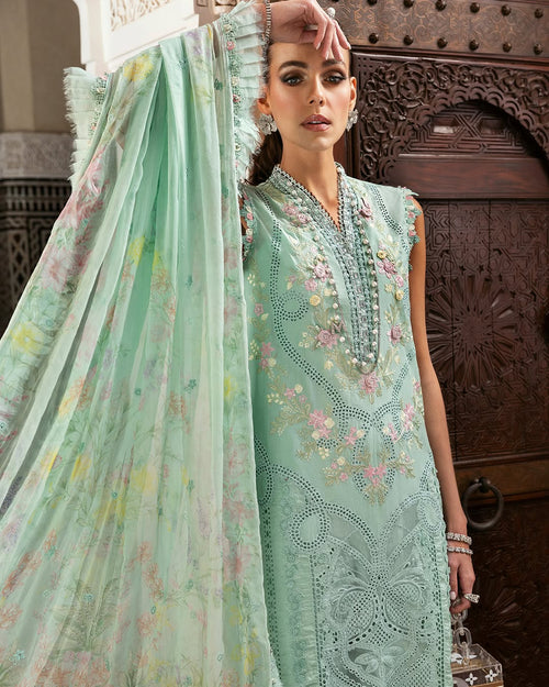 3 Piece Stitched Embroidered Lawn Suit (MRB-0022)