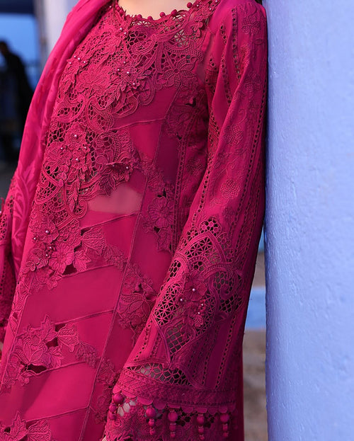 3 Piece Stitched Embroidered Lawn Suit (MRB-0035)