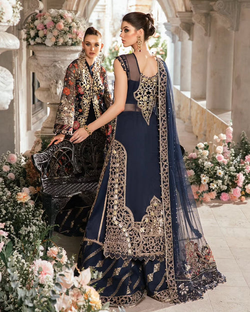 MARIA B MBROIDERED WITH SLEEVES & FULL LINING (MRB-0013)