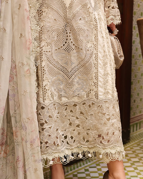 3 Piece Stitched Embroidered Lawn Suit (MRB-0028)