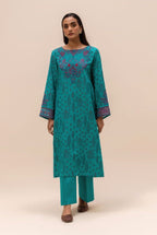 Beechtree Printed With Embroidered Khaddar Dress - Stylish Two-Piece Suit (BET-0006)