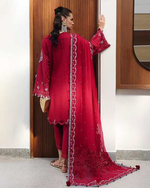 QALAMKAR - CHIKANKARI - RUBY - ( QAL-309 )