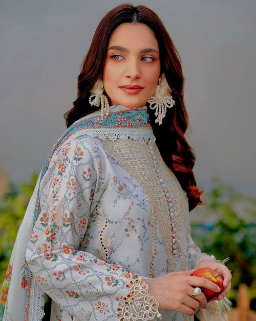 ALIYANA'S - AYSEL CHIKANKARI PRINTED EMBROIDERED - (ALY-0045)