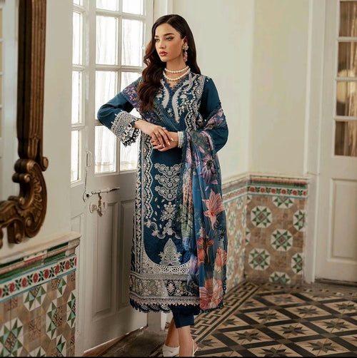 RUYA -  ALIYANAS Embroidered Signature Viscose'24 - from MIRAAL Latest Collection. (ABY-0007)