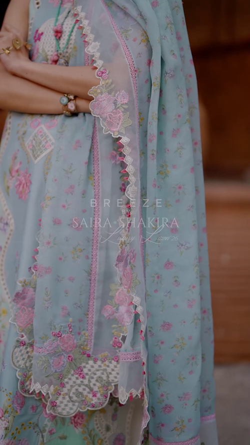 Saira Shakira - Faye - 7 - B - Luxury Lawn 26' - ( SHA - 0023 )