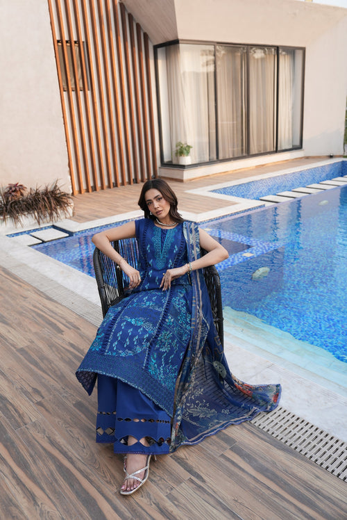 AYLIN LUXURY LAWN '26  - MIDNIGHT IRIS - ( AYL-0020 )