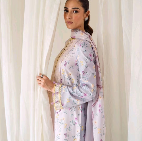 QALAMKAR QPRINTS Embroidered Lawn - Orane (QAL-0014)