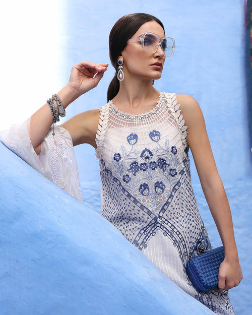 Maria B 3 Piece Stitched Embroidery Paper Cotton suit -  D-2510-А -( MRB-0031 )