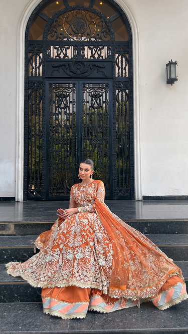 SAFFRON EMBER FESTIVE AYLIN EMBER FESTIVE COLLECTION '25 BY AYLIN - ALIYANA DESIGNER WEAR UK 