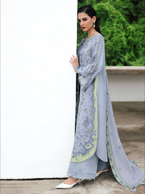 QALAMKAR QLINE - LINEN - SAAHIL - ( QAL - 0237 )