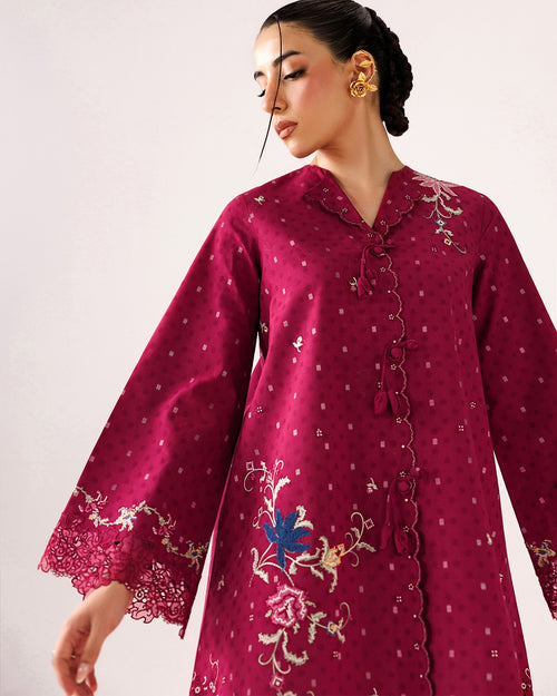Qalamkar - Embroidered Co-ords '26 - Alize - ( QAL - 0339 )