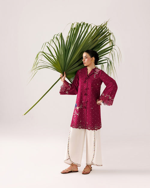 Qalamkar - Embroidered Co-ords '26 - Alize - ( QAL - 0339 )