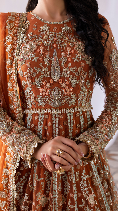 SAFFRON EMBER FESTIVE AYLIN EMBER FESTIVE COLLECTION '25 BY AYLIN - ALIYANA DESIGNER WEAR UK 