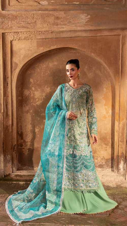 OCEAN BLOOM EMBER FESTIVE AYLIN EMBER FESTIVE COLLECTION '25 BY AYLIN - ALIYANA DESIGNER WEAR UK 