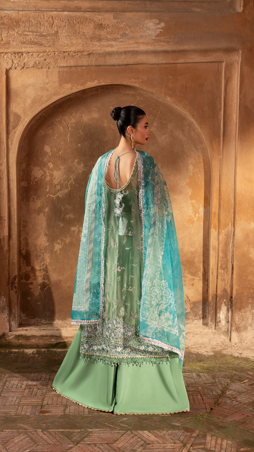 OCEAN BLOOM EMBER FESTIVE AYLIN EMBER FESTIVE COLLECTION '25 BY AYLIN - ALIYANA DESIGNER WEAR UK 