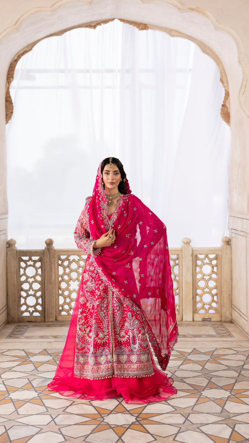 FUCHSIA EMBER FESTIVE AYLIN EMBER FESTIVE COLLECTION '25 BY AYLIN - ALIYANA DESIGNER WEAR UK 