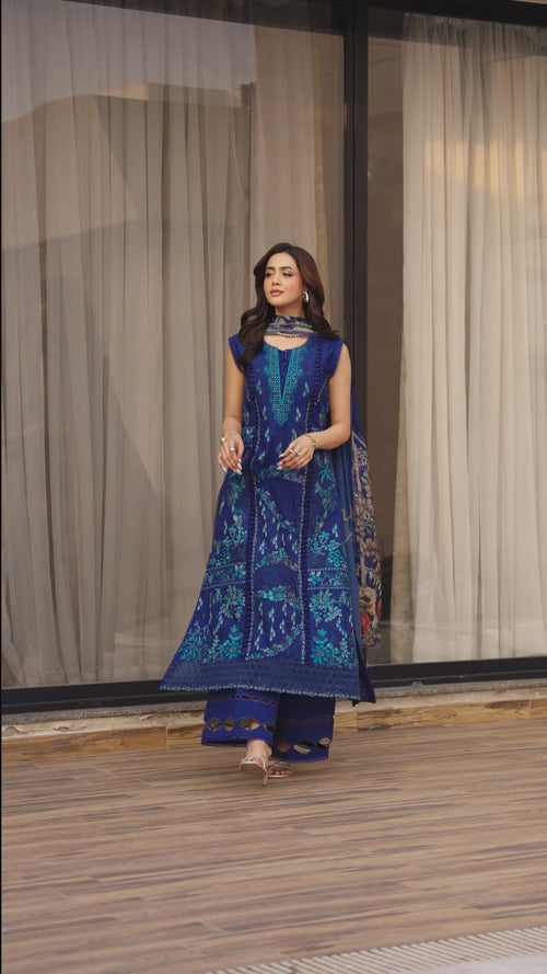 AYLIN LUXURY LAWN '26  - MIDNIGHT IRIS - ( AYL-0020 )